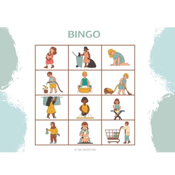 Bingo i fiszki: Obowiązki domowe